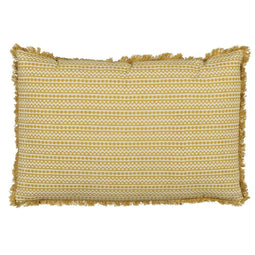 Kussen Katoen Beige Mosterd 60 x 40 cm