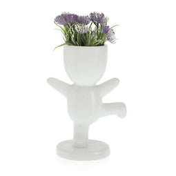 Bloempot Versa Wit Keramisch (6 x 15 x 12 cm)