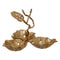 Middenstuk 28,5 x 28,5 x 20 cm Gouden Aluminium