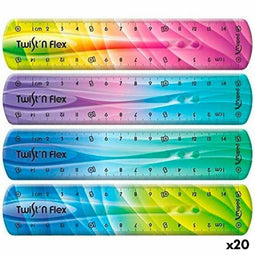 Set meetlatten Maped Twist'n Flex Multicolour 15 cm Flexibel 20 Stuks
