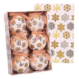 Kerstballen Multicolour Papier Polyfoam 7,5 x 7,5 x 7,5 cm (6 Stuks)