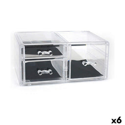 Multi-Functionele Organiser Confortime Plastic Transparant 23,8 x 15,3 x 10,8 cm (6 Stuks)