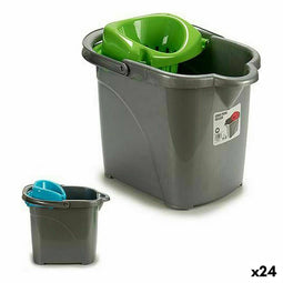Dweilemmer Met wieltjes Plastic 31 x 31 x 41 cm (24 Stuks)