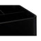 Veelzijdige mand Bestekken Zwart Metaal 18 x 13,3 x 15,3 cm (6 Stuks)