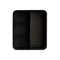 Veelzijdige mand Bestekken Zwart Metaal 18 x 13,3 x 15,3 cm (6 Stuks)