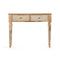 Zijtafel met 2 lades Wit Bruin Mangohout 98 x 77 x 42 cm Lakens