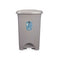 Pedaalemmer Grijs Plastic 50 L (3 Stuks)