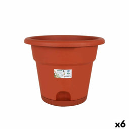 Bloempot met schaal Dem Greentime Bruin ø 35 x 28,5 cm (6 Stuks)