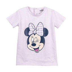 T-Shirt met Korte Mouwen voor kinderen Minnie Mouse Paars Maat 18 maanden