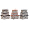 Set van opstapelbare opbergboxen DKD Home Decor Bruin Grijs Oranje 40 x 30 x 20 cm
