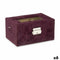 Watch Box Metaal Fluweel Bordeaux (16 x 8,5 x 11 cm) (6 Stuks)