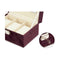 Watch Box Metaal Fluweel Bordeaux (16 x 8,5 x 11 cm) (6 Stuks)