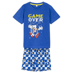 Pyjama Kinderen Sonic Blauw Maat 10 Jaar