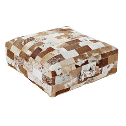 Kussen DKD Home Decor Voor op de grond Polyester Leer Multicolour Koloniaal (60 x 60 x 20 cm)