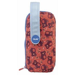 Schooletui met Accessoires Milan Net & Lit Roze Koraal 22,5 x 11,5 x 11 cm