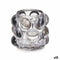 Kaarshouder Microbolletjes Grijs Kristal 8,4 x 9 x 8,4 cm (12 Stuks)