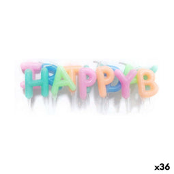 Kaarsenset Happy Birthday 13 Onderdelen (36 Stuks)