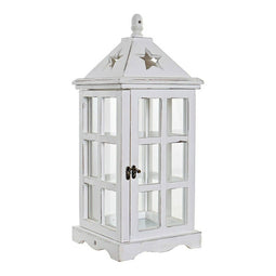 Lykta DKD Home Decor Wit Kristal Pijnboom (21 x 21 x 51 cm)