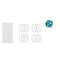 Douchegordijn 180 x 180 cm Plastic PEVA Transparant (12 Stuks)