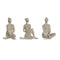 Decoratieve figuren Home ESPRIT Ivoor Yoga Romantiek 13 x 11,5 x 17,5 cm (3 Stuks)