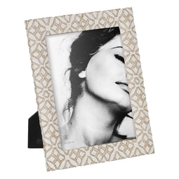 Fotolijsten Wit Beige Polyresin 20,3 x 2,3 x 25,4 cm