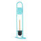 Toiletpapierhouder met borstelstandaard 16 x 28,5 x 80,8 cm Blauw Metaal Plastic Bamboe (4 Stuks)