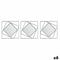 Set spiegels Vierkant Abstract Zilverkleurig Polypropyleen 78 x 26 x 2,5 cm (6 Stuks)
