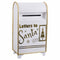 Kerstversiering Wit Gouden Metaal Brievenbus 34,5 x 21,5 x 61,5 cm