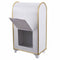 Kerstversiering Wit Gouden Metaal Brievenbus 34,5 x 21,5 x 61,5 cm