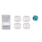 Douchegordijn Transparant 180 x 180 cm Grijs Plastic PEVA (12 Stuks)