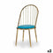 Stoel Stangen Blauw Gouden Ijzer 48 x 95,5 x 48 cm (2 Stuks)