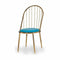 Stoel Stangen Blauw Gouden Ijzer 48 x 95,5 x 48 cm (2 Stuks)