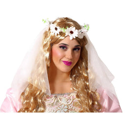 hoofdband Blommor Sluier