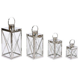 Lykta Home ESPRIT Zilverkleurig Kristal Staal Verchroomd 22 x 20 x 50 cm (4 Onderdelen)