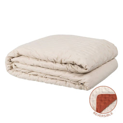 Sprei 270 x 280 cm Beige Donkerrood