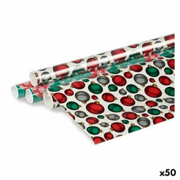 Cadeaupapier 70 x 200 cm Kerstballen Multicolour (50 Stuks)