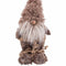 Kerstversiering Bruin Polyresin Weefsel Kerstman 18 x 12 x 41 cm