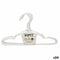 Kleerhangerset Kinderen 30 x 18 x 1 cm Wit Metaal Siliconen (24 Stuks)