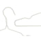 Kleerhangerset Kinderen 30 x 18 x 1 cm Wit Metaal Siliconen (24 Stuks)