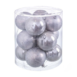 Kerstballen Multicolour Koper Plastic 8 x 8 x 8 cm (12 Stuks)