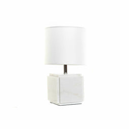 Bureaulamp DKD Home Decor Wit Polyester Metaal Marmer 220 V Gouden 50 W (20 x 20 x 34 cm)