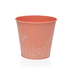 Bloempot Versa Zink Oranje Metaal (12 cm)