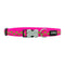 Hondenhalsband Red Dingo STYLE STARS LIME ON HOT PINK 15 mm x 24-36 cm