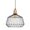 Plafondlamp Zwart Natuurlijk Hout Ijzer 220-240 V 36 x 36 cm