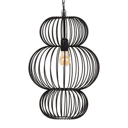 Plafondlamp 34 x 34 x 51 cm Zwart Ijzer