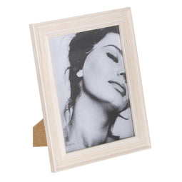 Fotolijsten Wit Lichtbruin Hout Kristal 20 x 2 x 25 cm