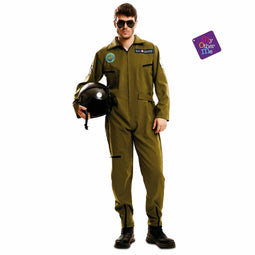 Kostuums voor Volwassenen My Other Me Top Gun Luchtvaartpiloot Maat XL