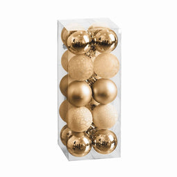 Kerstballen Gouden 5 x 5 x 5 cm (20 Stuks)