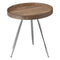 Bijzettafel DKD Home Decor 45,8 x 45,8 x 47,5 cm Zilverkleurig Staal Donkerbruin Hout MDF