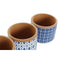Grondlegger Home ESPRIT Blauw Wit Cement 12 x 12 x 10,5 cm (3 Stuks)